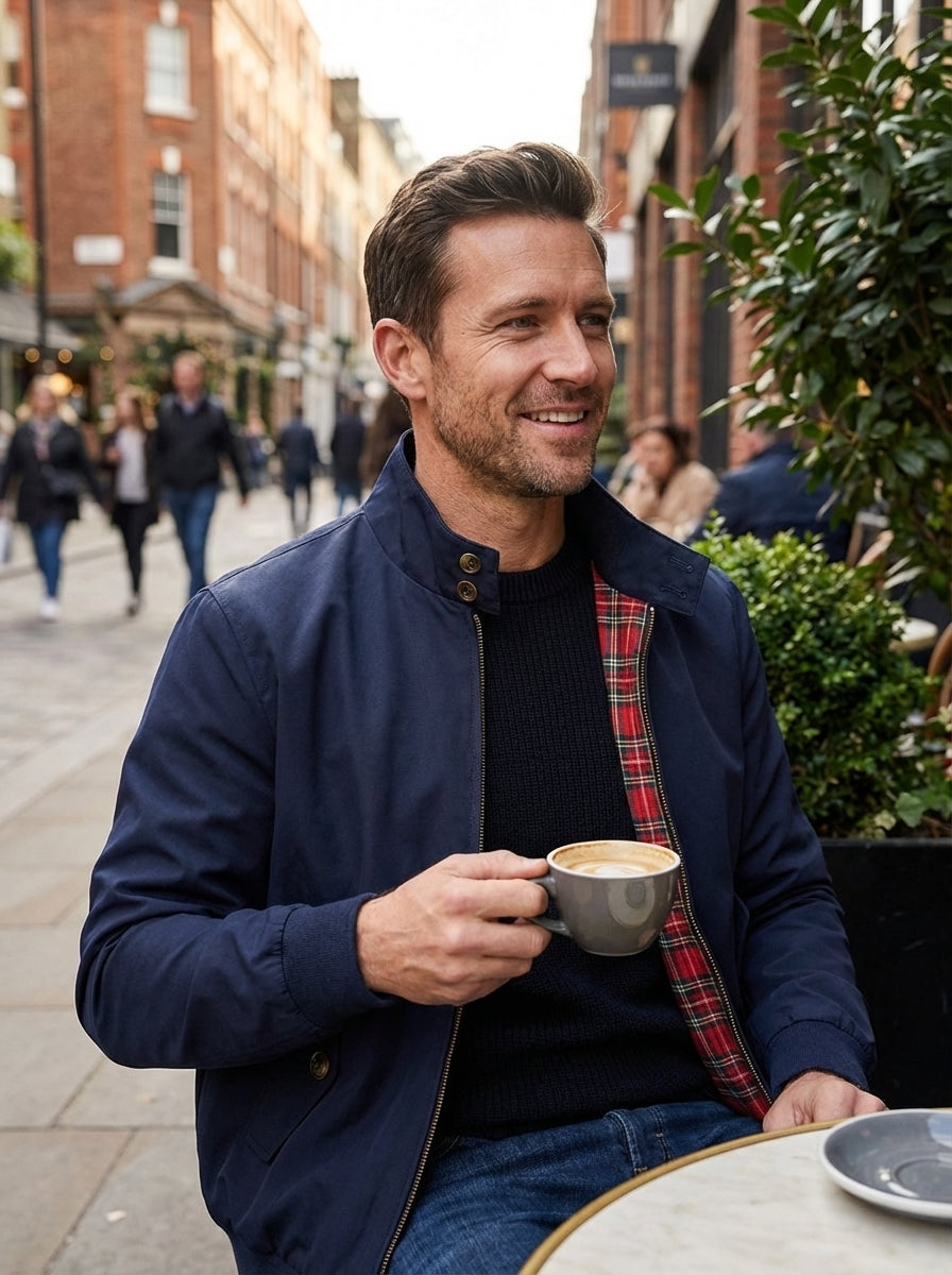 Samuel | Relaxed Zip-Up Bomber Jacket with Stand Collar