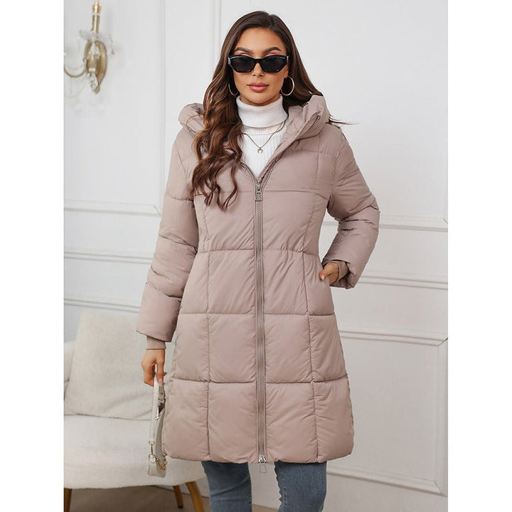 Scarlett | Chic Quilted Hooded Longline Coat Womens Coats