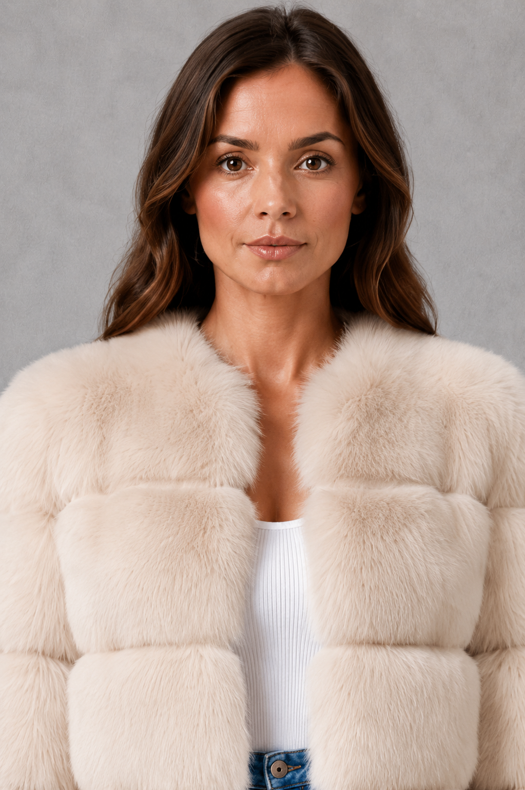 Scarlett | Sophisticated Plush Collared Fur Coats for Women