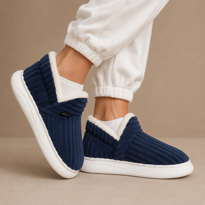 Sienna | Effortless Ribbed Fleece Lined Womens Slippers
