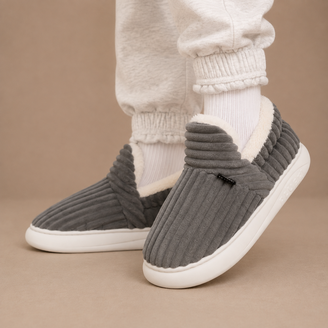 Sienna | Effortless Ribbed Fleece Lined Womens Slippers