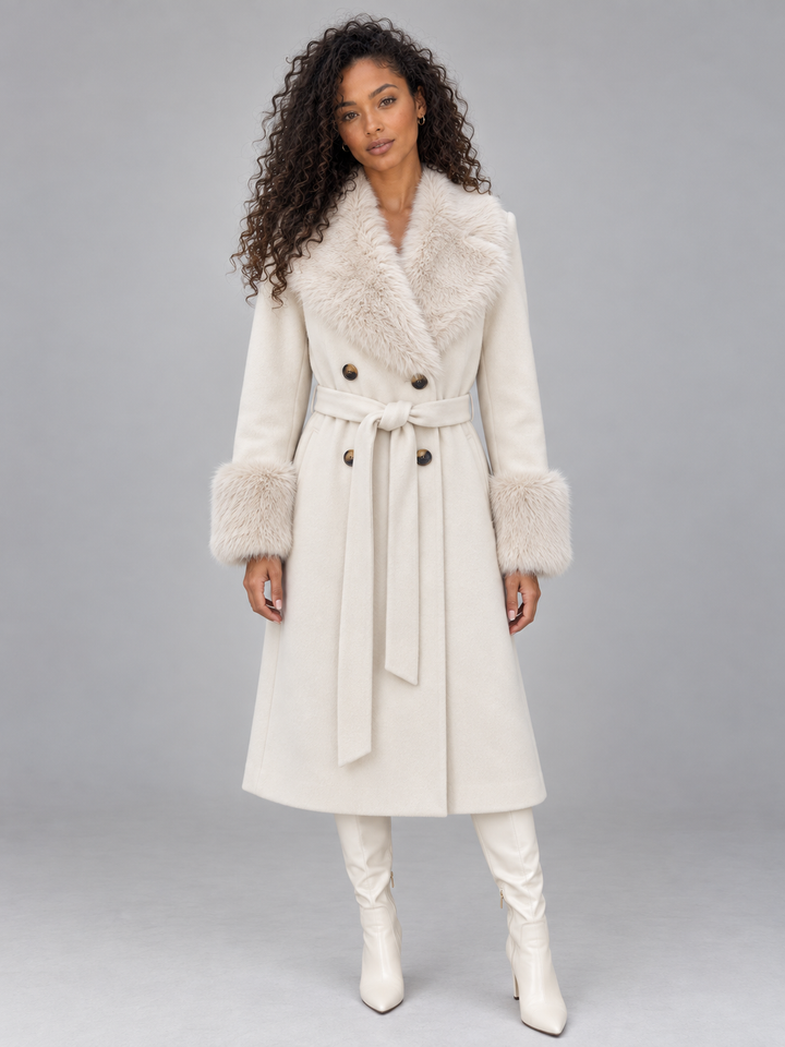 Sienna | Stylish Belted Long Fur Coats for Women