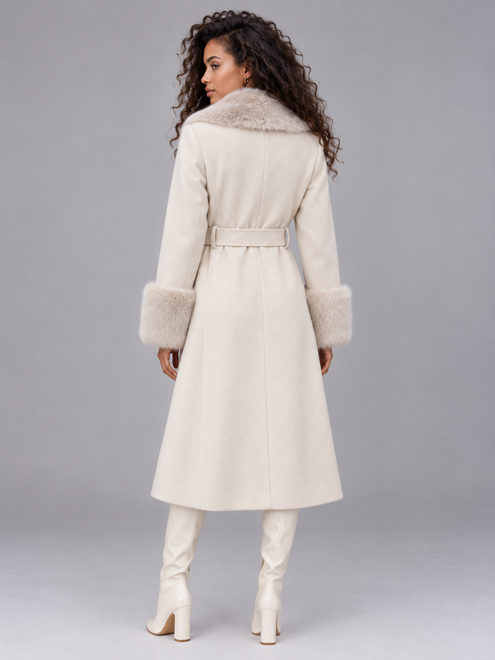Sienna | Stylish Belted Long Fur Coats for Women