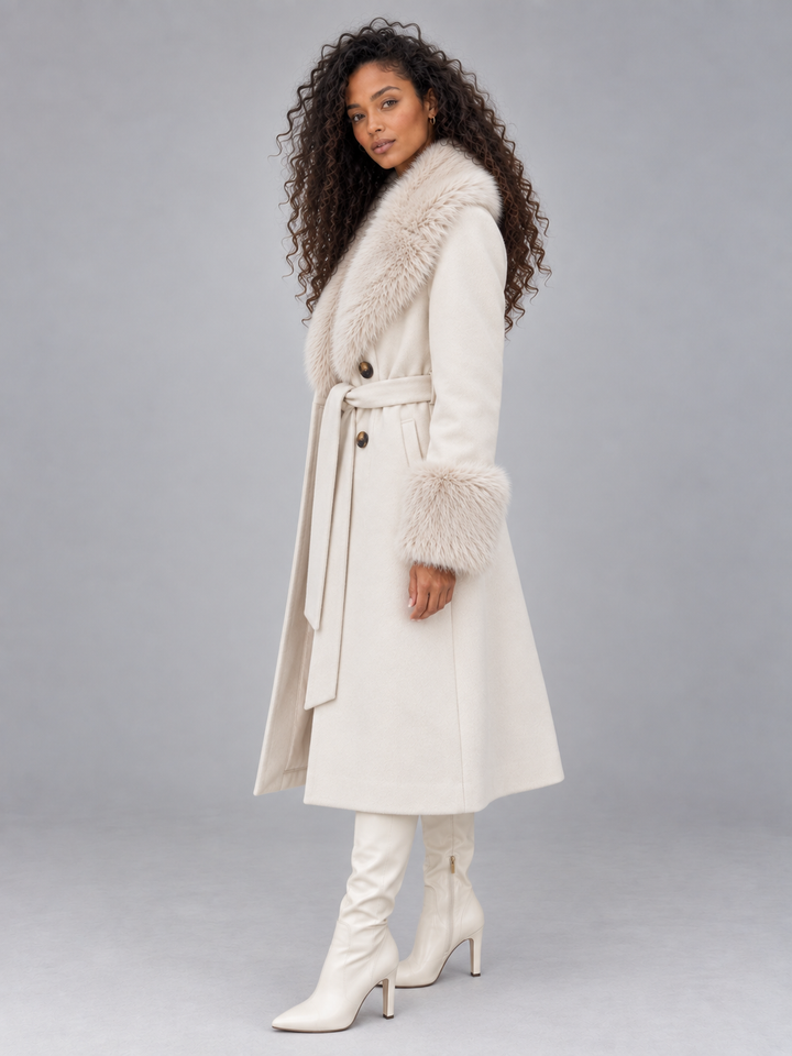 Sienna | Stylish Belted Long Fur Coats for Women