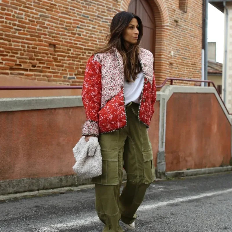Sienna | Vintage Floral Patchwork Quilted Jacket