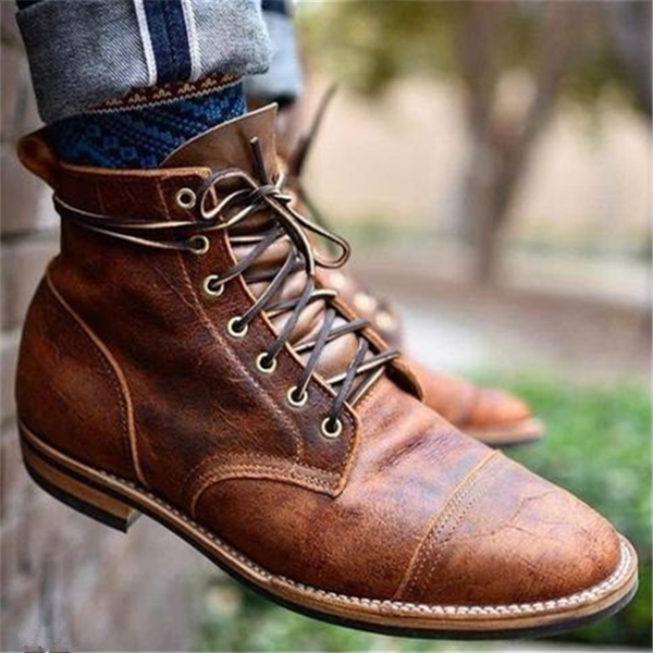 Sonny | Cap Toe Lace Up Mens Ankle Boots