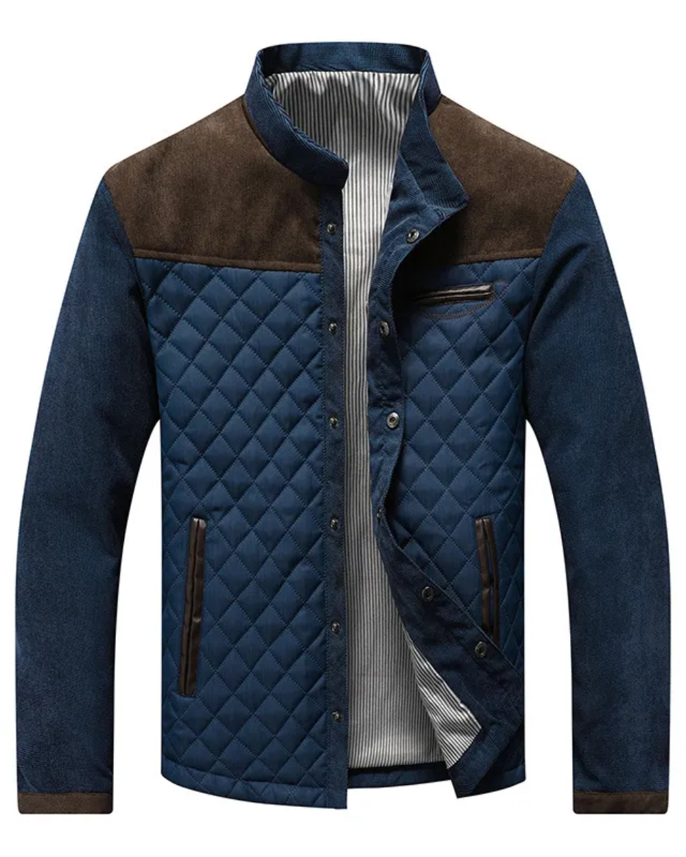 Sonny | Refined Stand Collar Mens Quilted Jacket