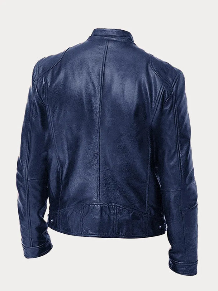 Sonny | Stand Collar Mens Leather Jacket