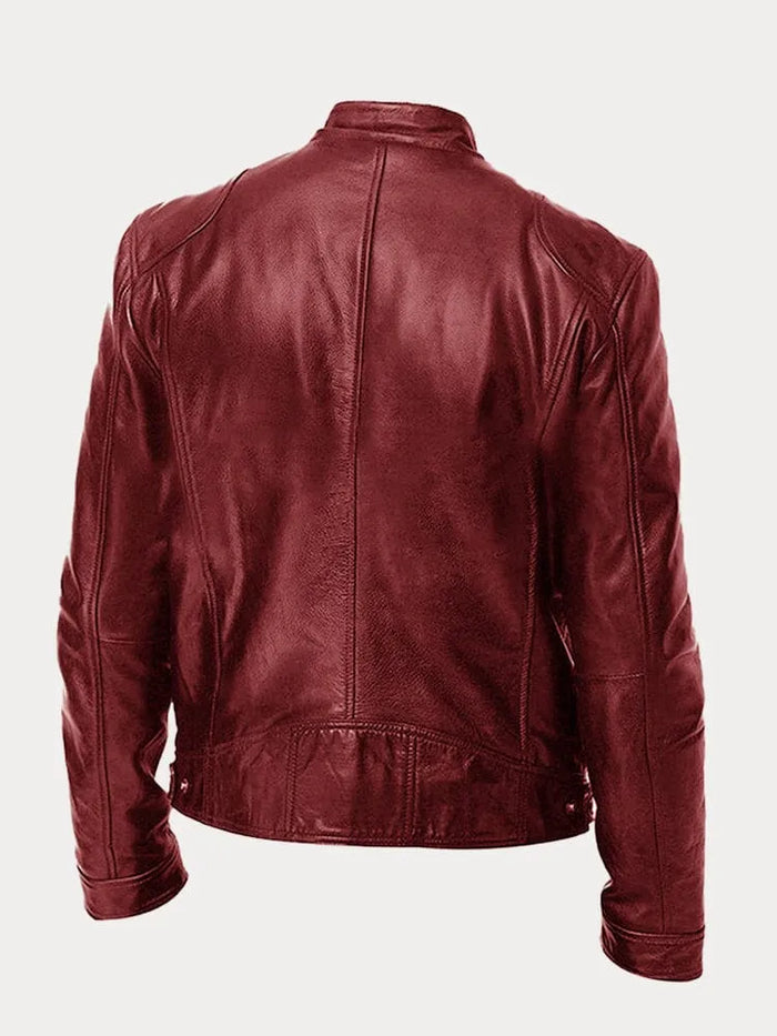 Sonny | Stand Collar Mens Leather Jacket