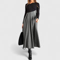 Sophia | Classic Long Sleeve Colourblock Maxi Jumper Dress