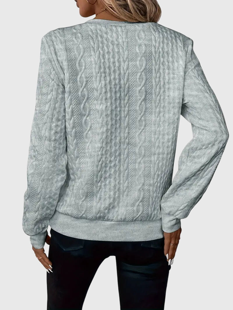 Sophia | Sophisticated Cable Knit Half Zip Knitted Jumper