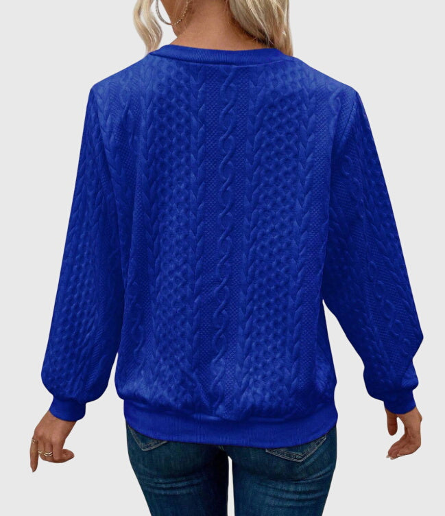Sophia | Sophisticated Cable Knit Half Zip Knitted Jumper