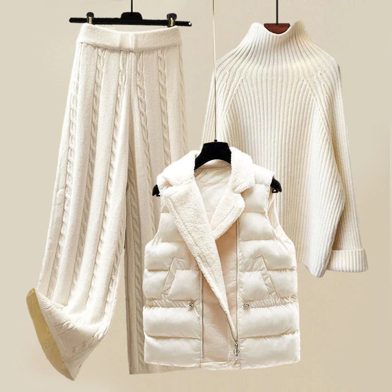 Sophie | Cable Knit Wide Leg Lounge Set