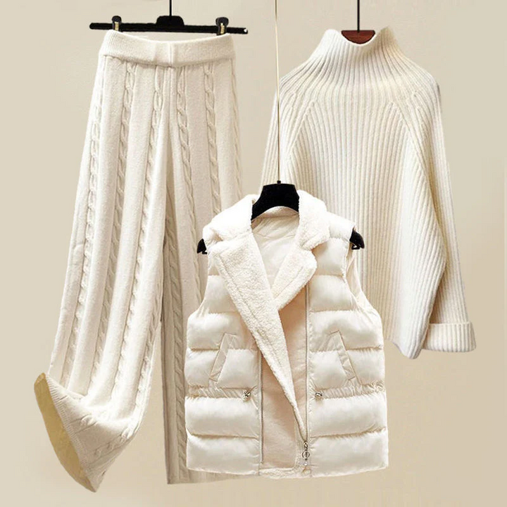 Sophie | Cable Knit Wide Leg Lounge Set
