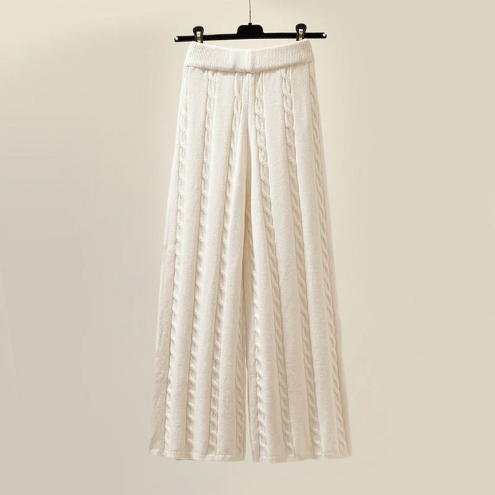 Sophie | Cable Knit Wide Leg Lounge Set