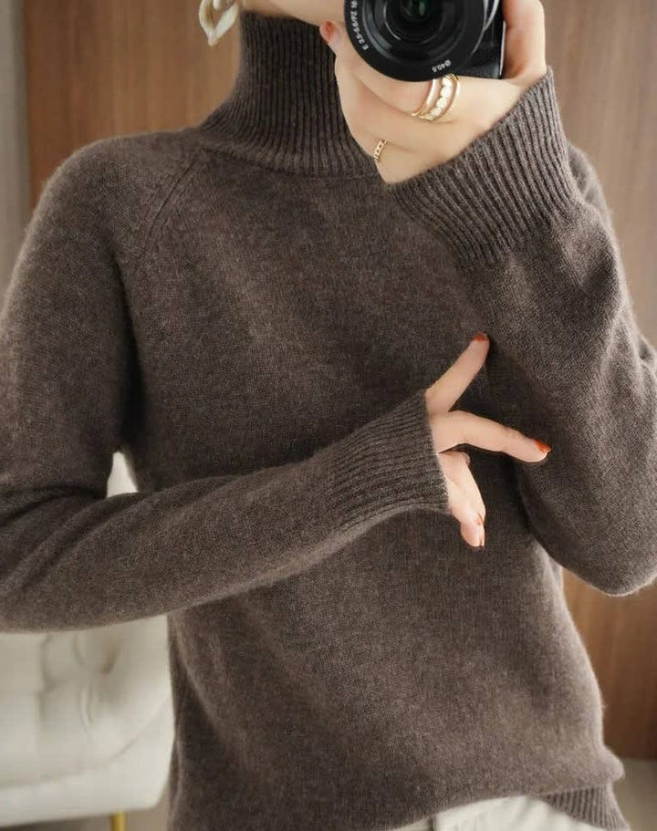 Sophie | Refined Ribbed Turtleneck Womens Jumper
