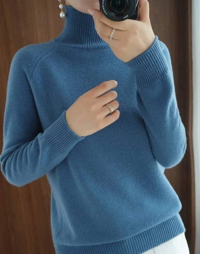 Sophie | Refined Ribbed Turtleneck Womens Jumper