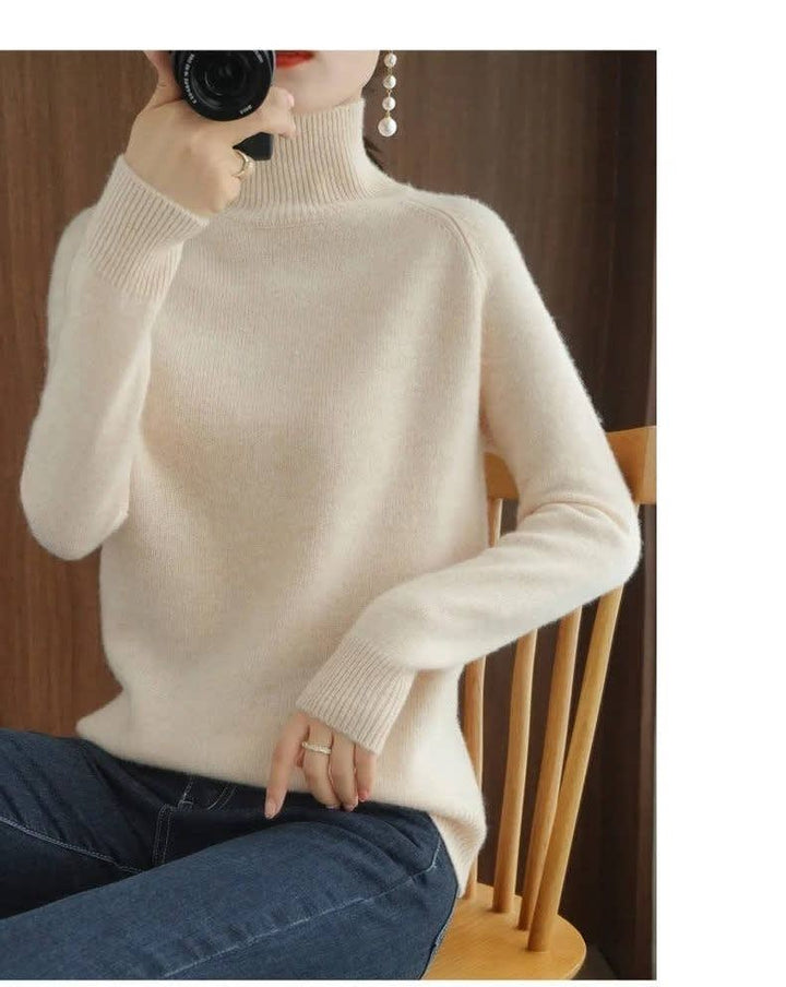 Sophie | Refined Ribbed Turtleneck Womens Jumper