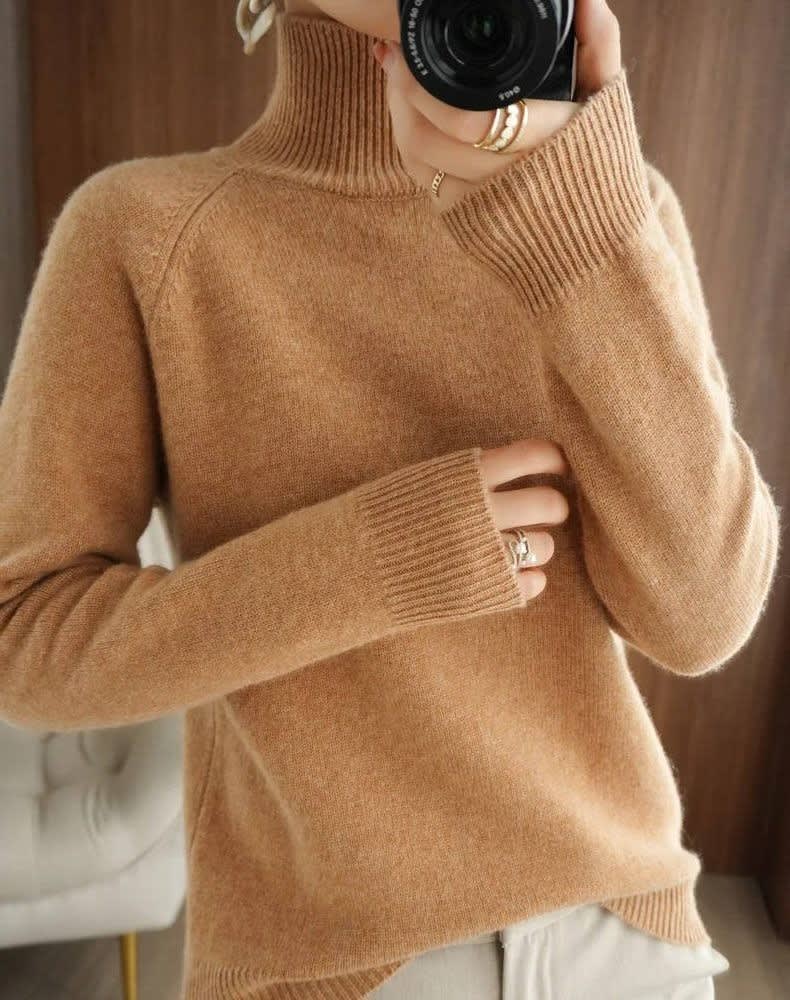 Sophie | Refined Ribbed Turtleneck Womens Jumper