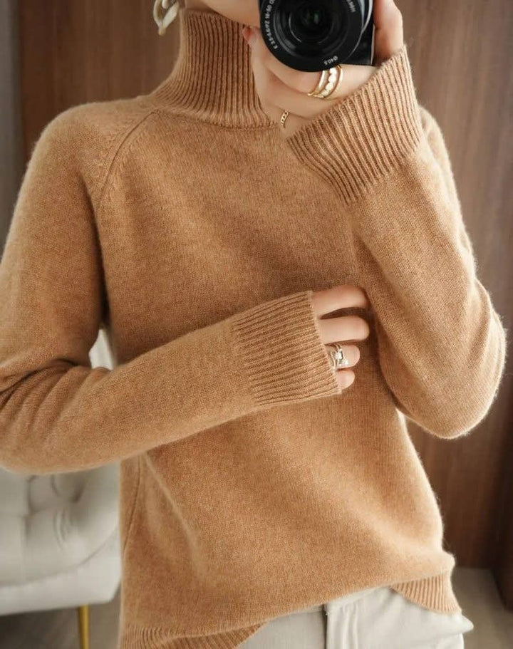 Sophie | Refined Ribbed Turtleneck Womens Jumper