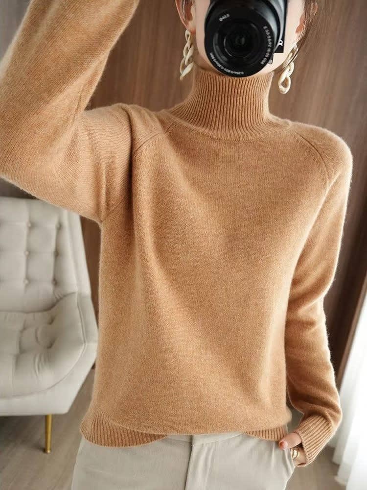 Sophie | Refined Ribbed Turtleneck Womens Jumper