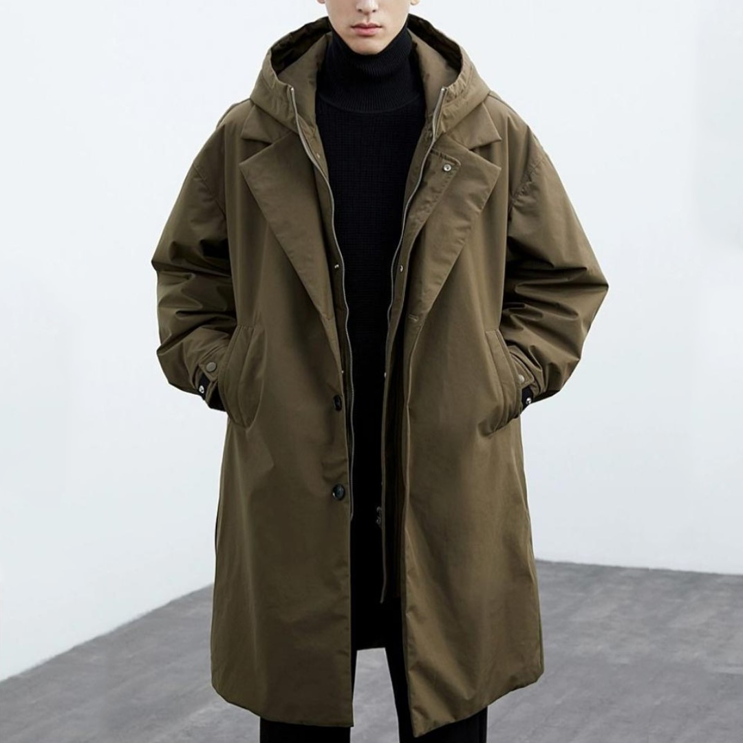 Teddy | Stylish Hooded Longline Mens Winter Coat