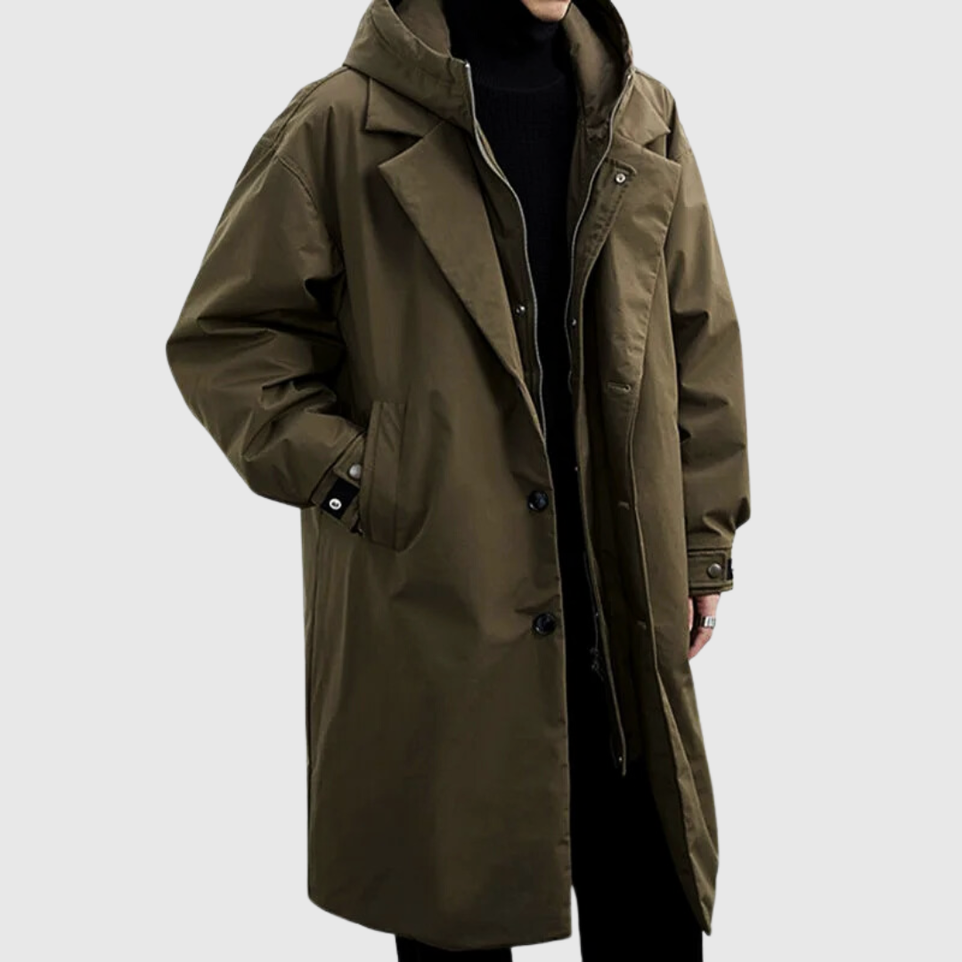 Teddy | Stylish Hooded Longline Mens Winter Coat