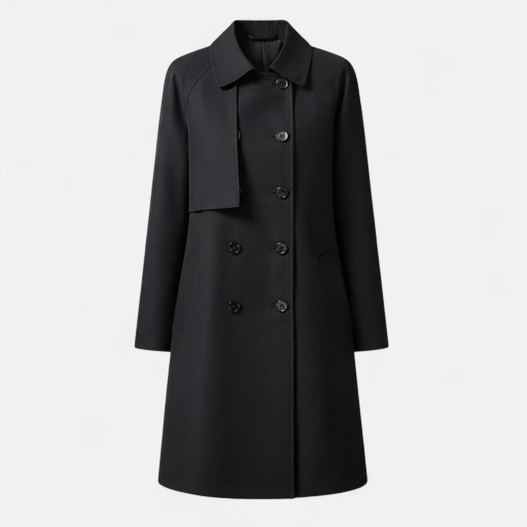 Thea | Timeless Double-Breasted Midi Long Jacket