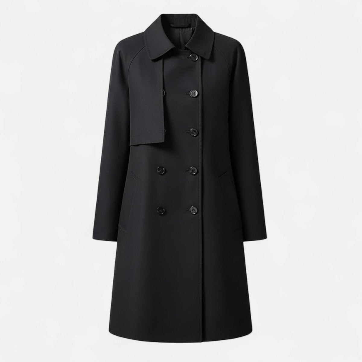Thea | Timeless Double-Breasted Midi Long Jacket