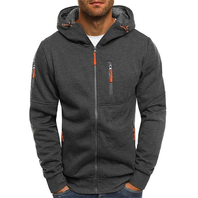 Theo | Full Zip Mens Hoodie with Zip Pockets