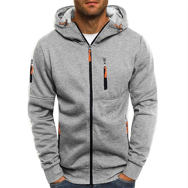 Theo | Full Zip Mens Hoodie with Zip Pockets