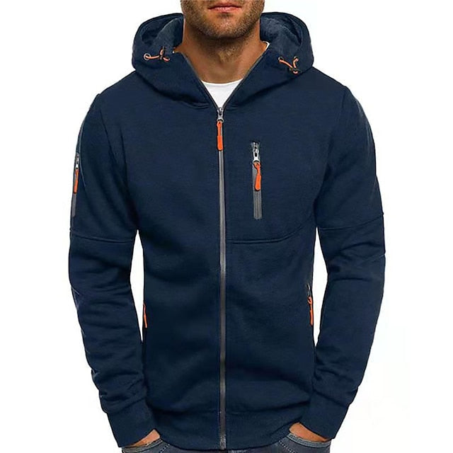 Theo | Full Zip Mens Hoodie with Zip Pockets