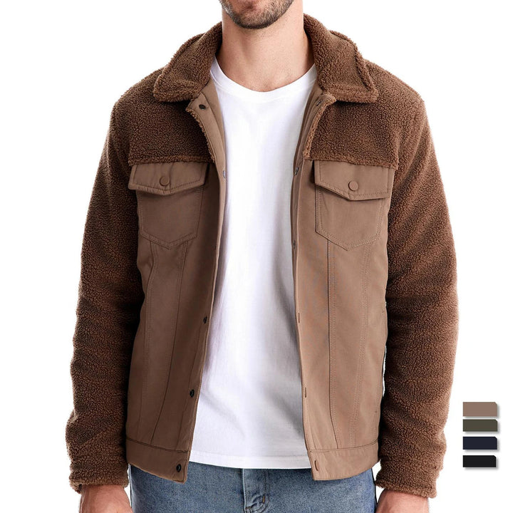 Theo | Timeless Patchwork Mens Fleece Jacket