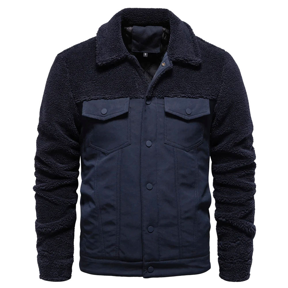 Theo | Timeless Patchwork Mens Fleece Jacket