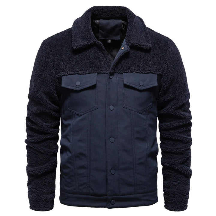 Theo | Timeless Patchwork Mens Fleece Jacket