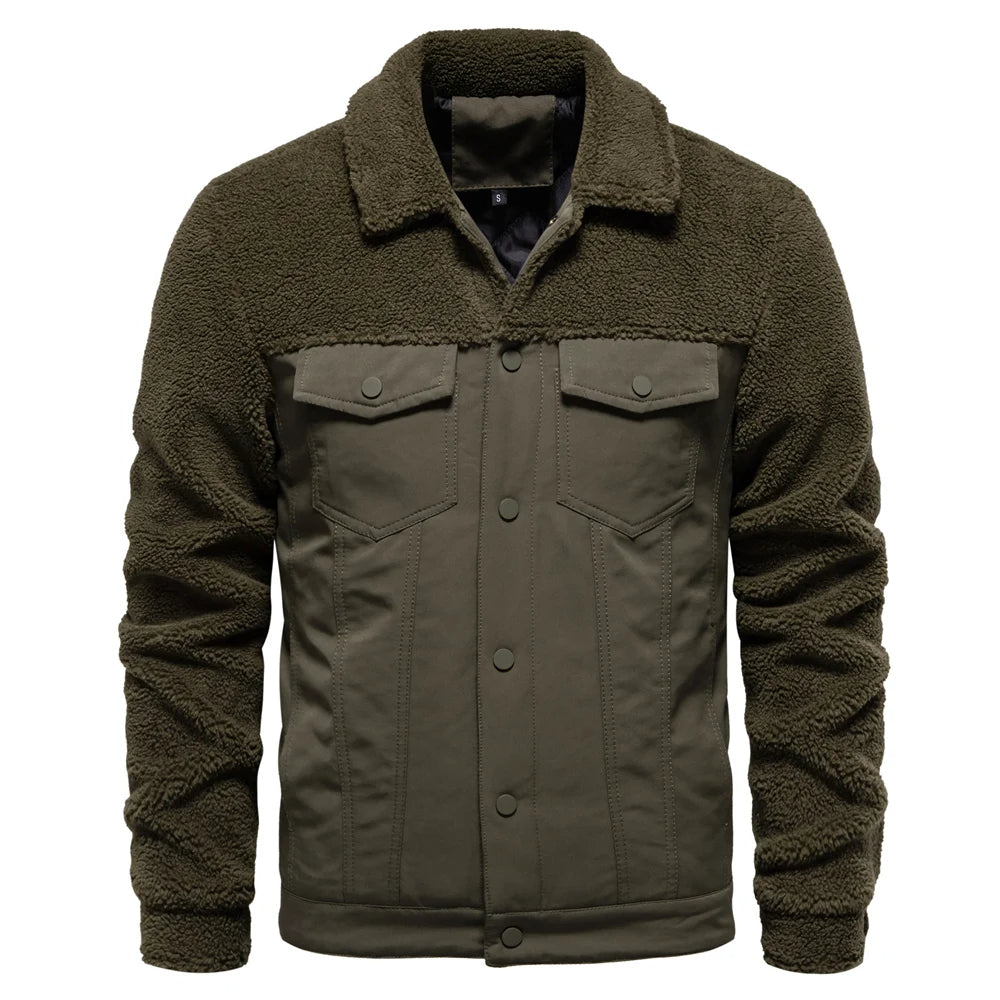Theo | Timeless Patchwork Mens Fleece Jacket