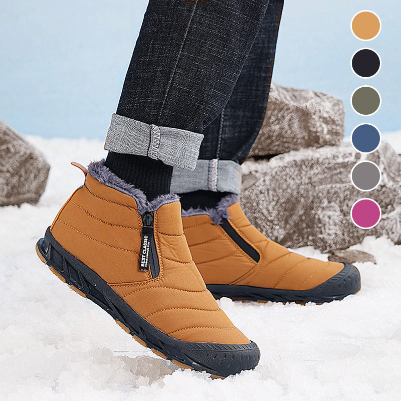 Theodore | Quilted Zip Up Ankle Winter Boots