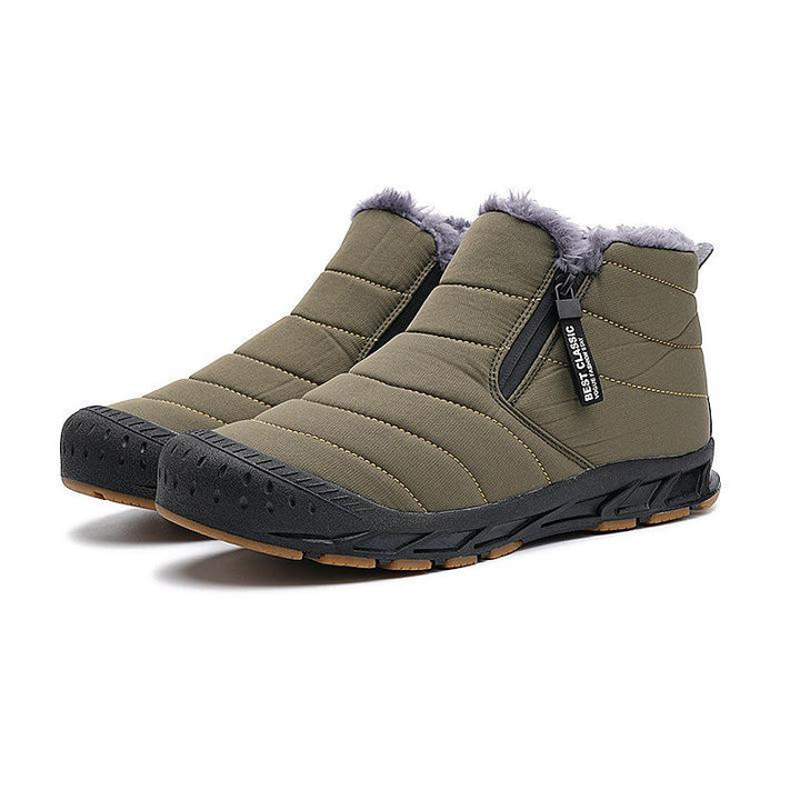 Theodore | Quilted Zip Up Ankle Winter Boots