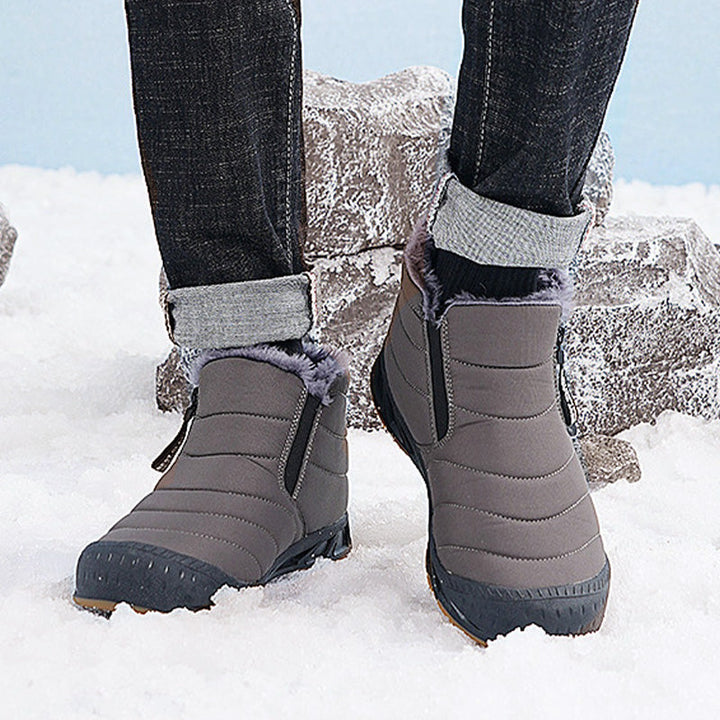 Theodore | Quilted Zip Up Ankle Winter Boots