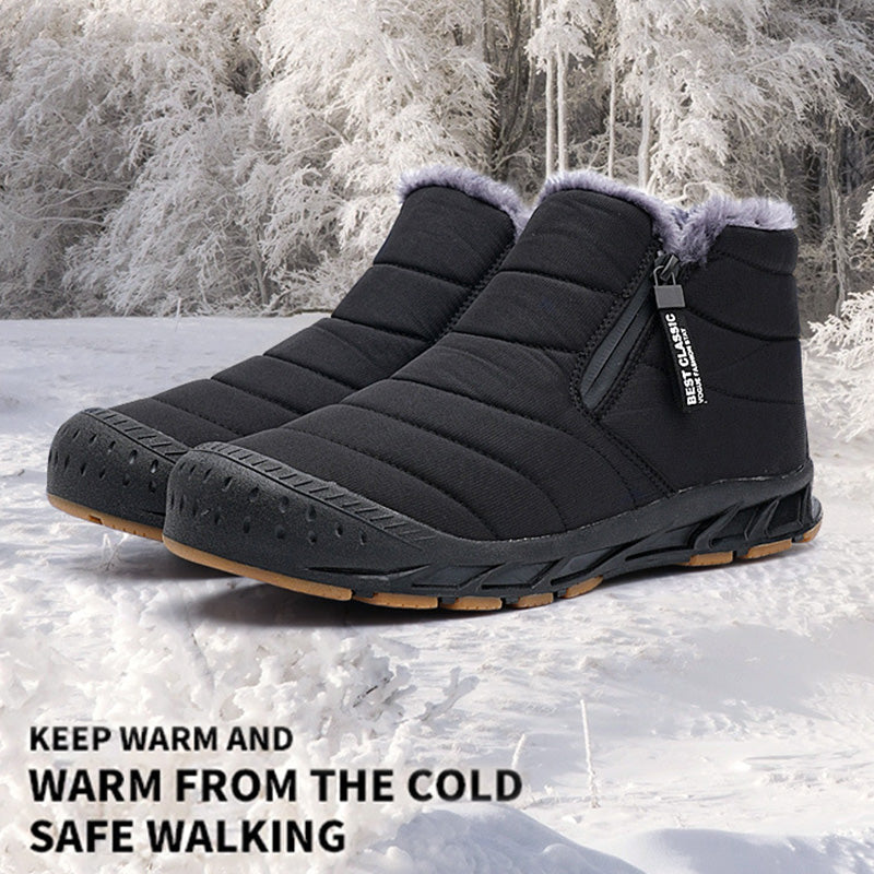 Theodore | Quilted Zip Up Ankle Winter Boots