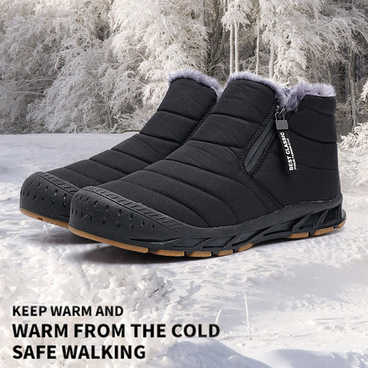 Theodore | Quilted Zip Up Ankle Winter Boots