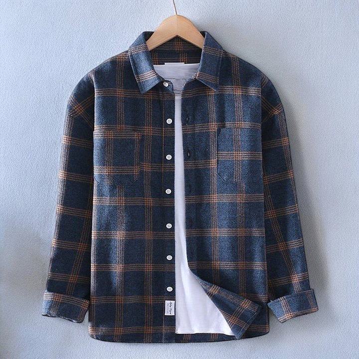 Theodore | Stylish Checked Long Sleeve Mens Overshirt