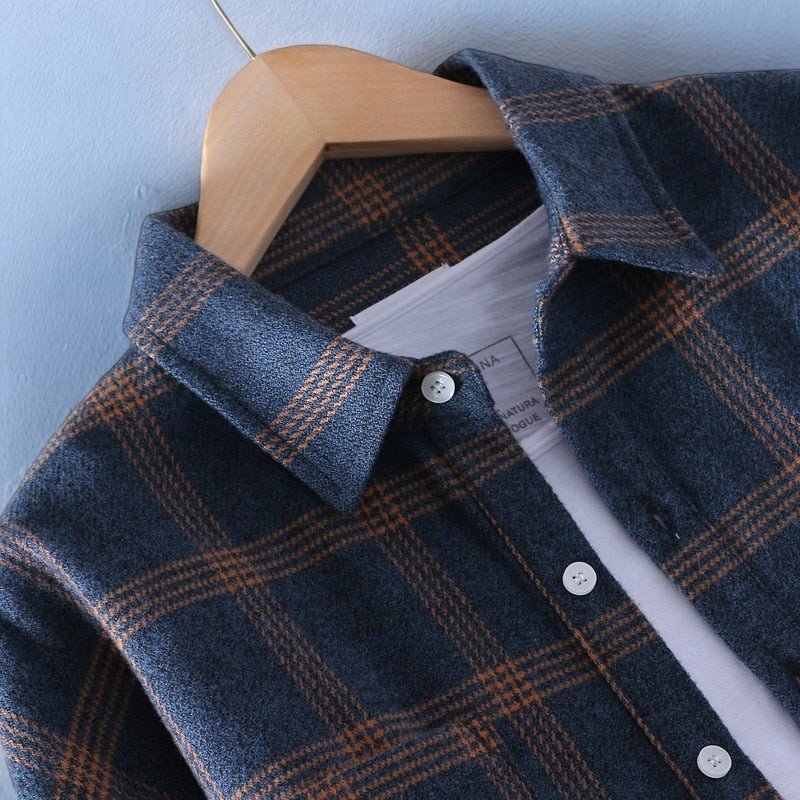 Theodore | Stylish Checked Long Sleeve Mens Overshirt