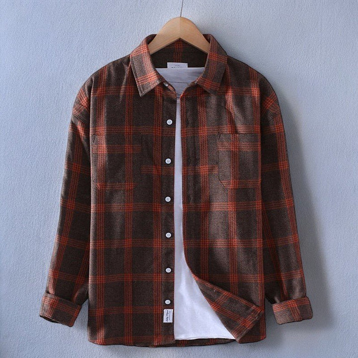 Theodore | Stylish Checked Long Sleeve Mens Overshirt