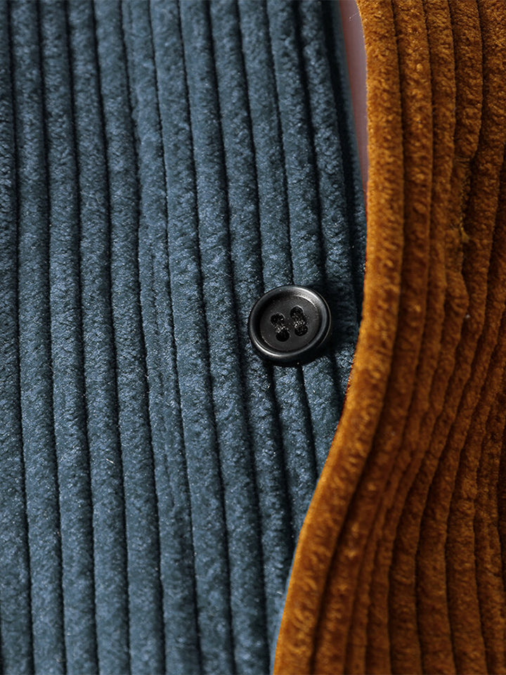 Tommy | Ribbed Colour Block Long Sleeve Mens Overshirt