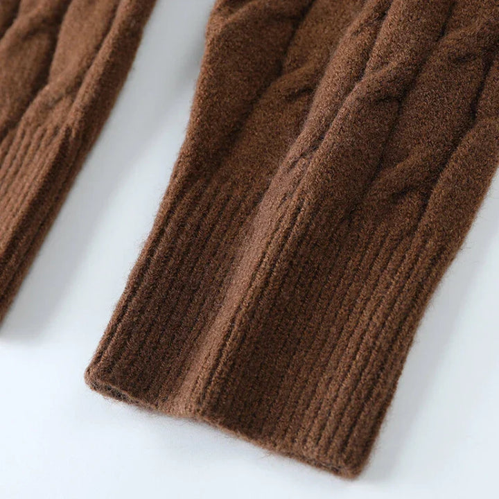 Tommy | Shawl Collar Cable Knit Mens Cardigan