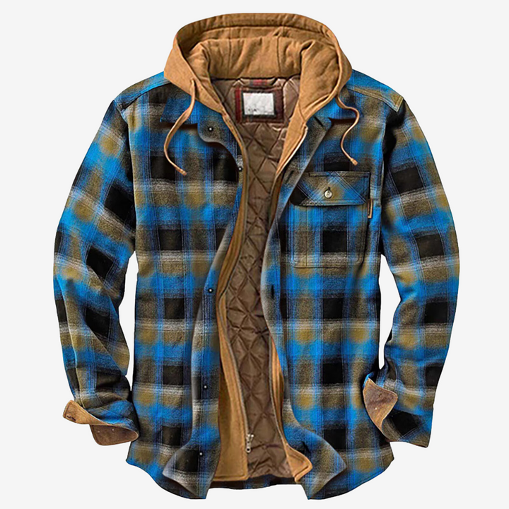 Tommy | Timeless Hooded Check Mens Quilted Jacket