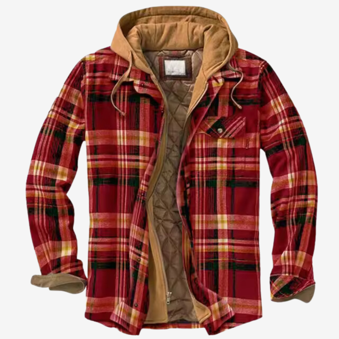 Tommy | Timeless Hooded Check Mens Quilted Jacket
