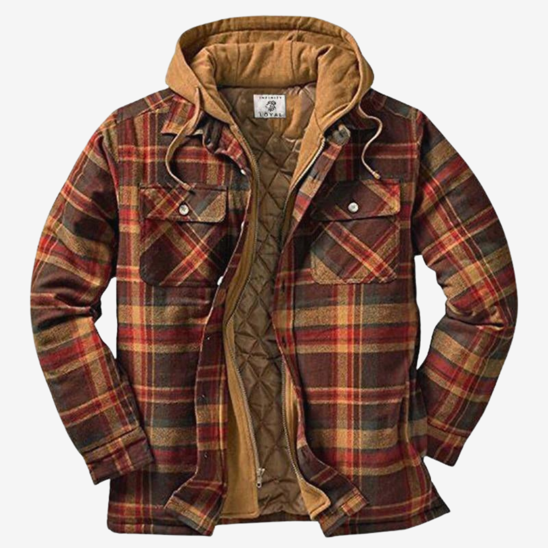Tommy | Timeless Hooded Check Mens Quilted Jacket