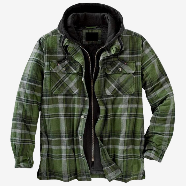 Tommy | Timeless Hooded Check Mens Quilted Jacket